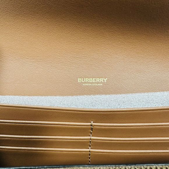 Burberry Hannah Envelope Wallet Crossbody Bag Nova Check Brown Tan NWT - Picture 10 of 15